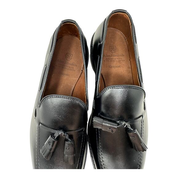 Allen Edmonds Men's Black Grayson Tassel Loafer Shoes size 9 - Picture 9 of 16